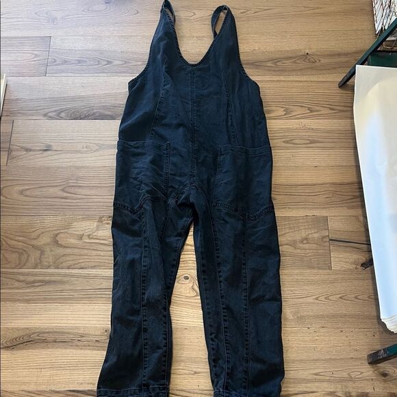 Free People Black Denim Overalls - Picture 4 of 7